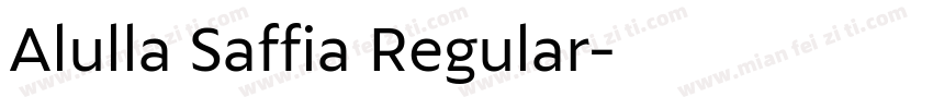 Alulla Saffia Regular字体转换